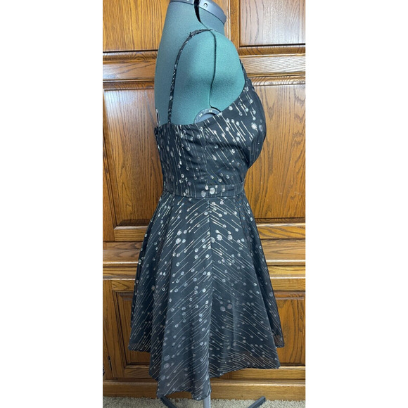 Trixxi Juniors Sz 3 Black and Silver Fit & Flare Dress Party Dance - Picture 4 of 14